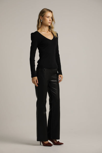 Long Sleeve V Neck Top