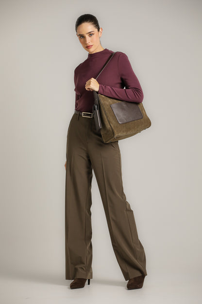 Suede Leather Tote