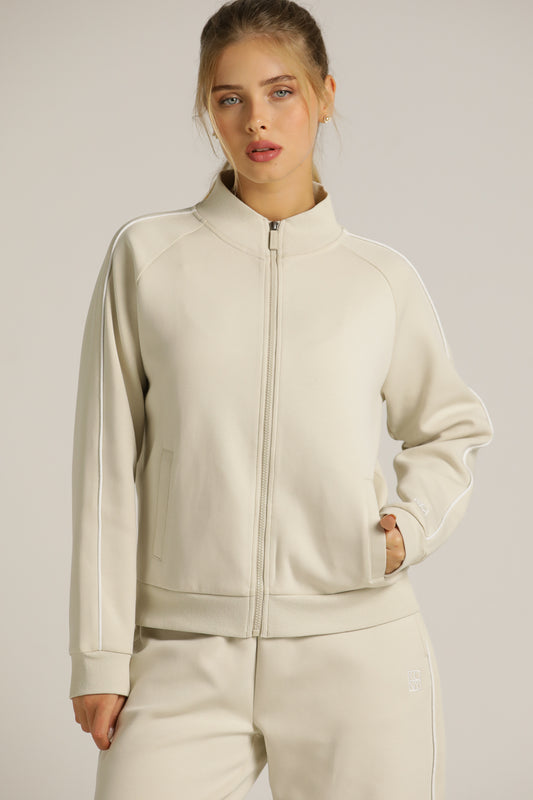 Acket With Raglan Sleeves And Ribbed Hem