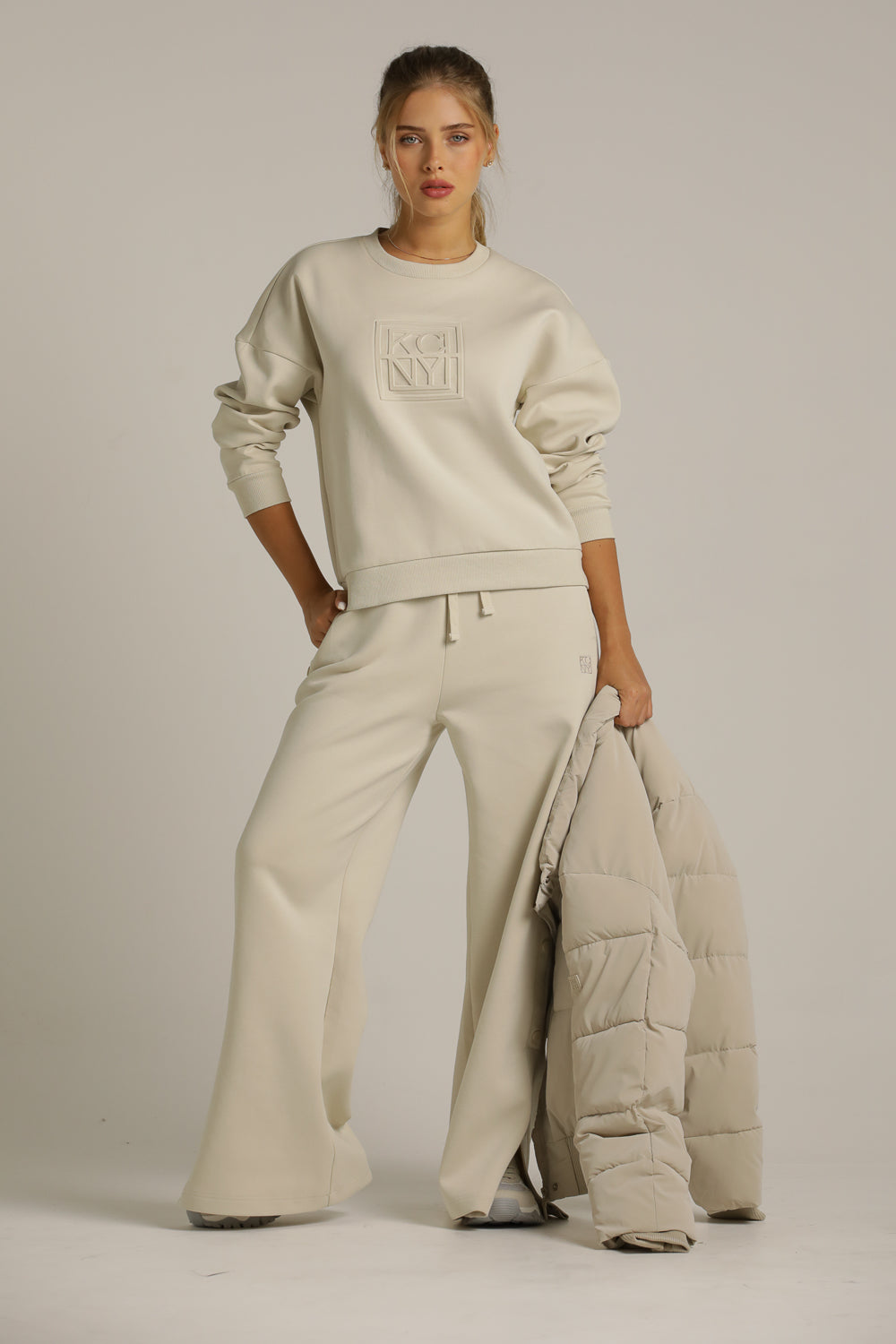 Relaxed Sweatpants With Side Leg Buttons