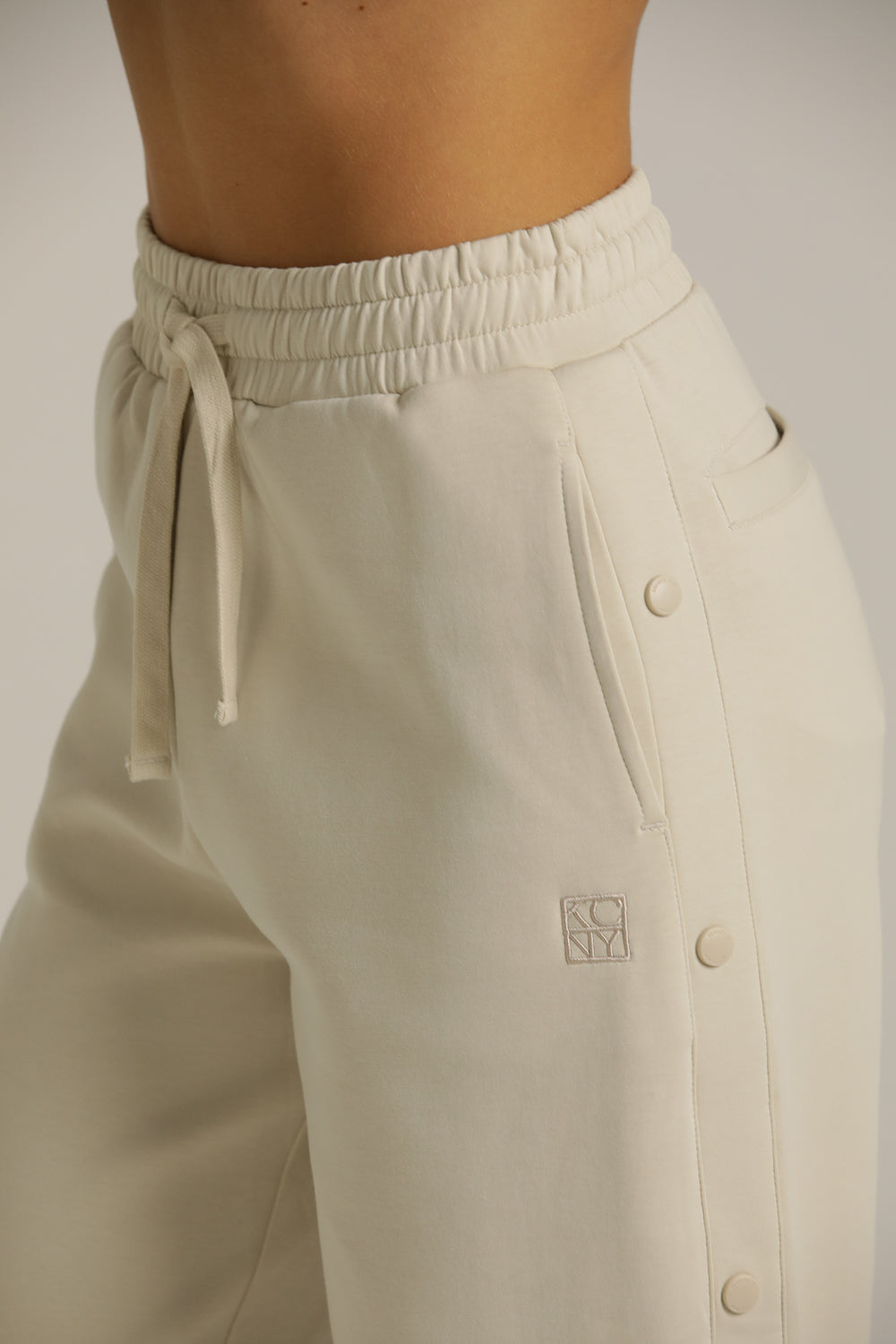 Relaxed Sweatpants With Side Leg Buttons