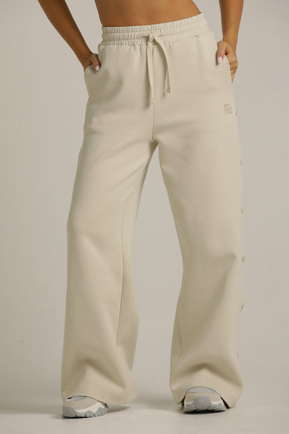 Relaxed Sweatpants With Side Leg Buttons