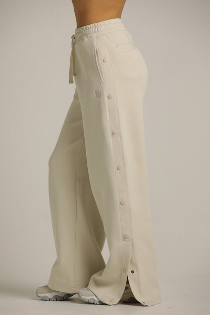 Relaxed Sweatpants With Side Leg Buttons