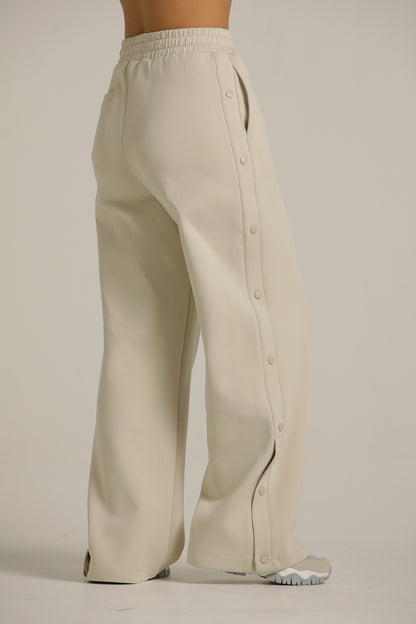 Relaxed Sweatpants With Side Leg Buttons