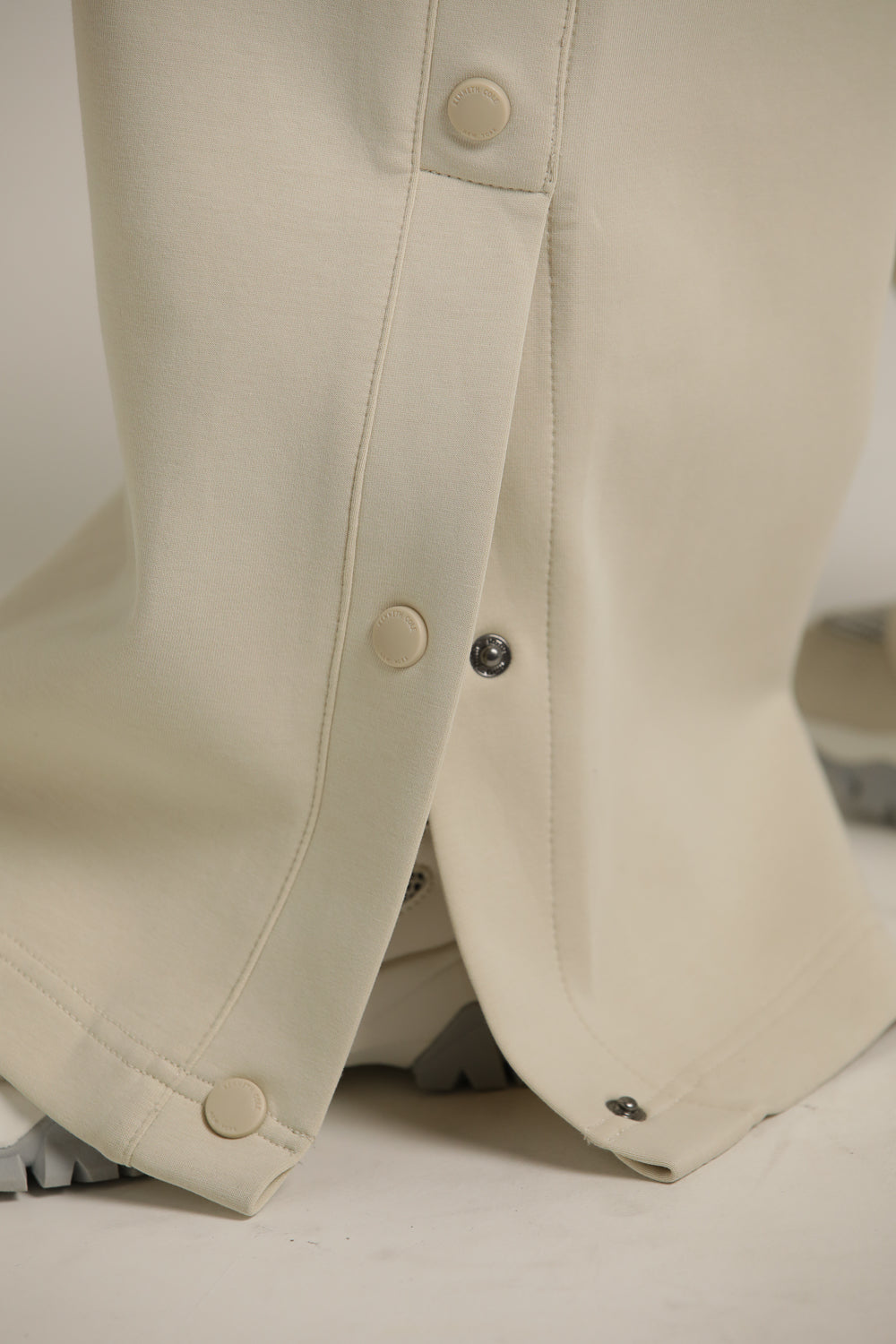 Relaxed Sweatpants With Side Leg Buttons