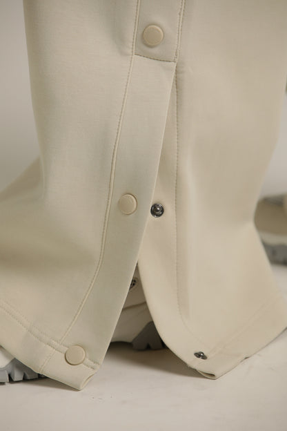 Relaxed Sweatpants With Side Leg Buttons