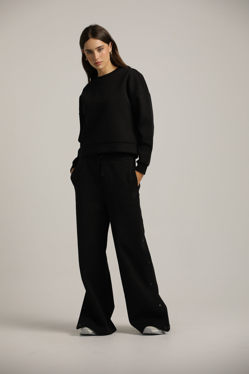 Relaxed Sweatpants With Side Leg Buttons