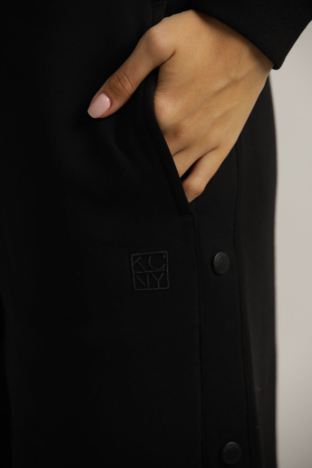 Relaxed Sweatpants With Side Leg Buttons