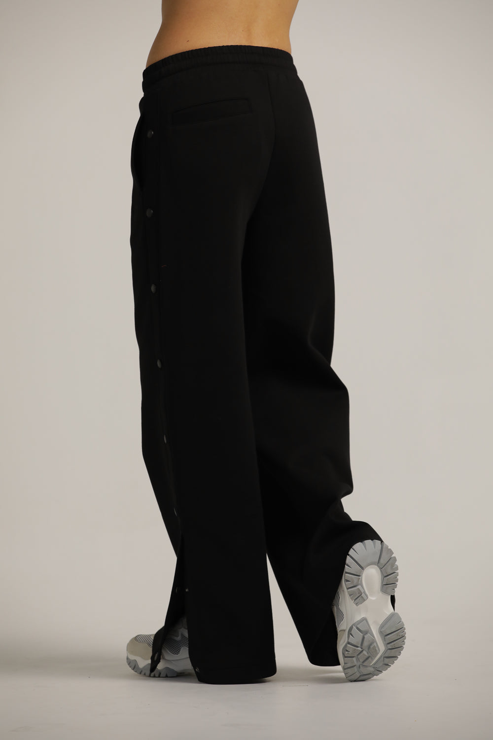 Relaxed Sweatpants With Side Leg Buttons