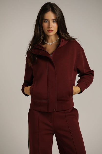 Jacket With Hood And Concealed Zipper