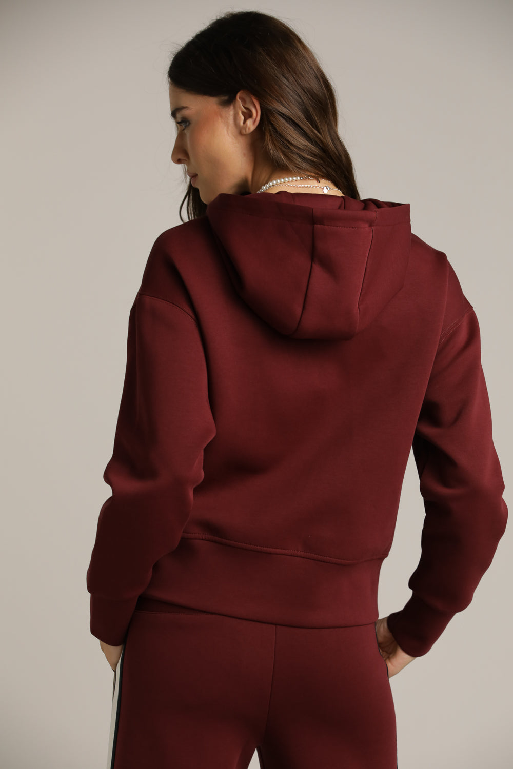 Jacket With Hood And Concealed Zipper