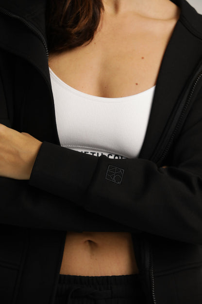 Jacket With Hood And Concealed Zipper