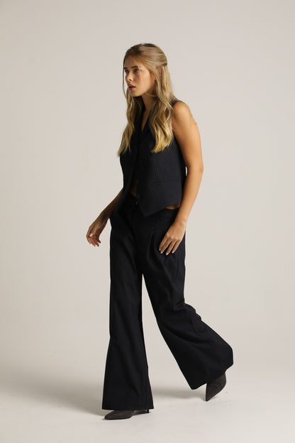 Tailored Wide-Leg Pants