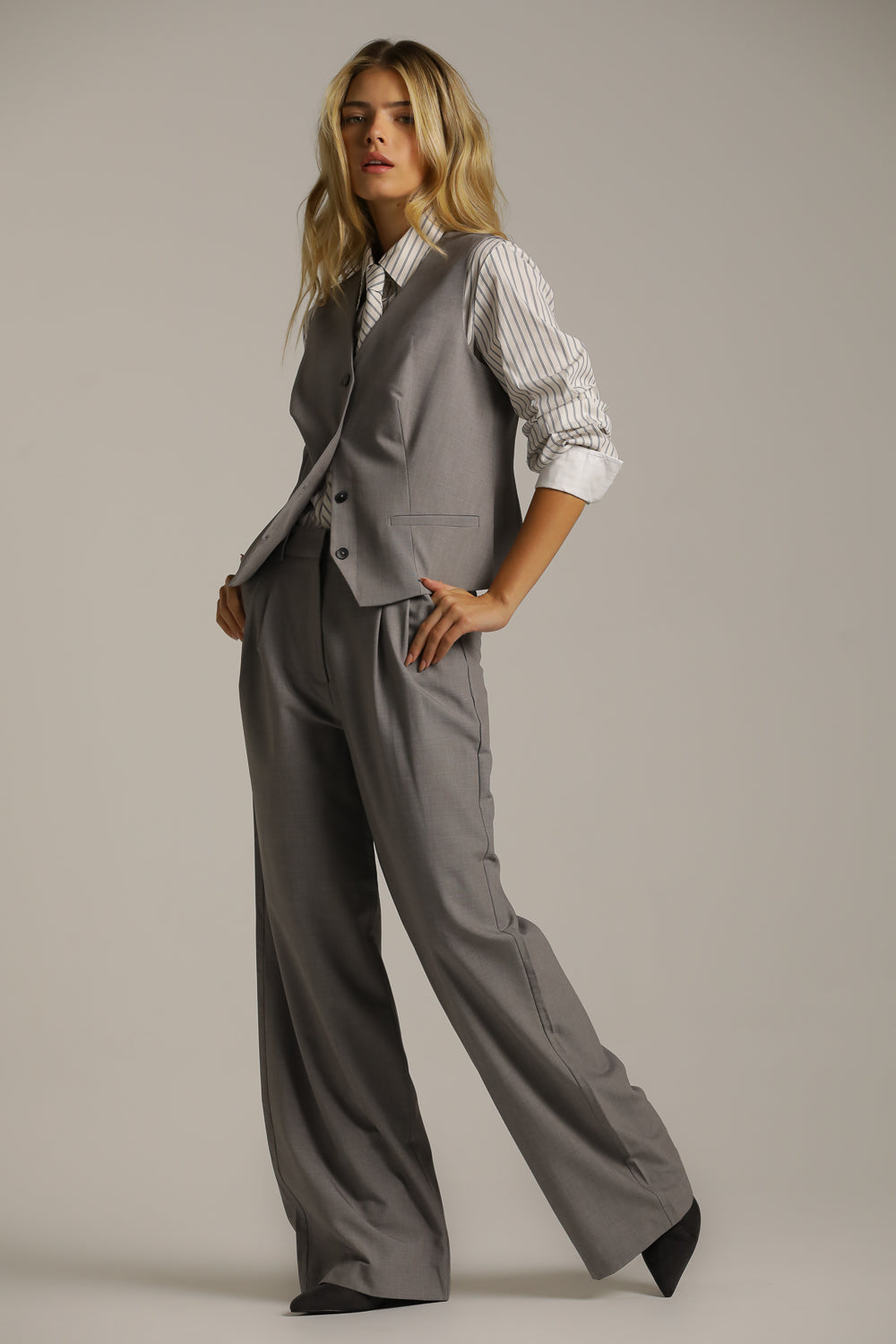 Wide Leg Tailored Pants