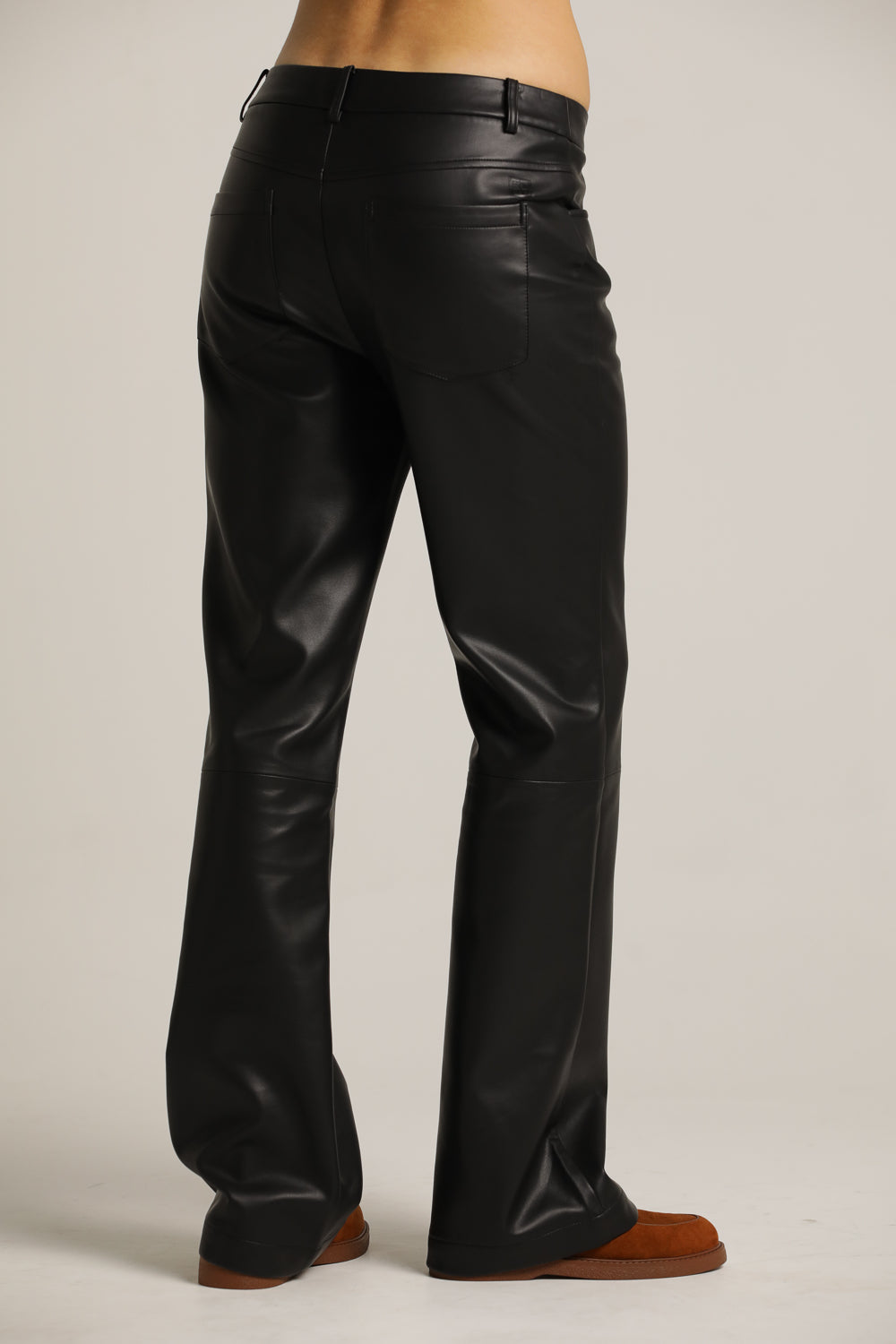 Bootcut-Fit Pants In Faux Leather