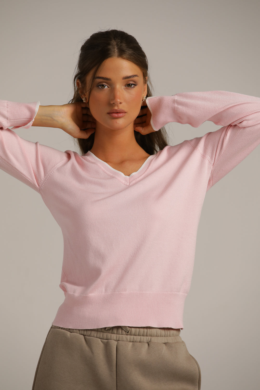 Classic Knit V-Neck Top