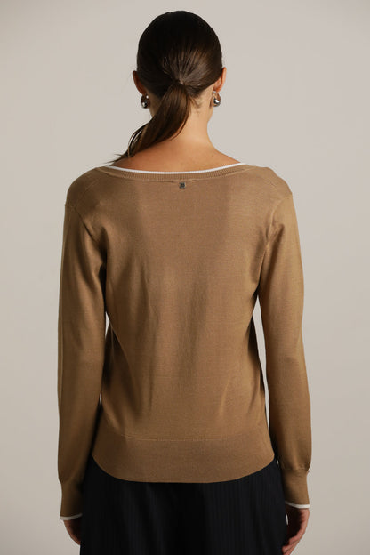Classic Knit V-Neck Top