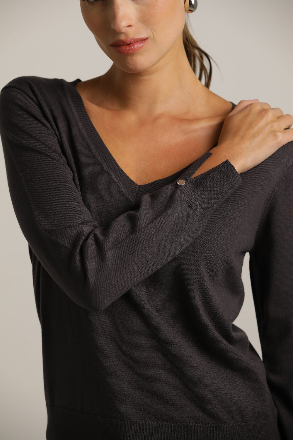 Classic Knit V-Neck Top