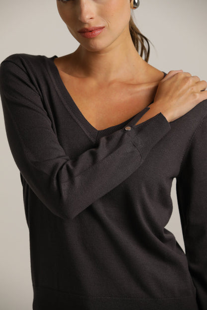 Classic Knit V-Neck Top
