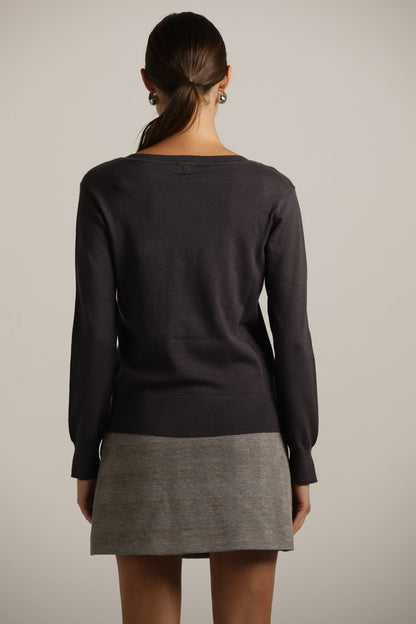 Classic Knit V-Neck Top