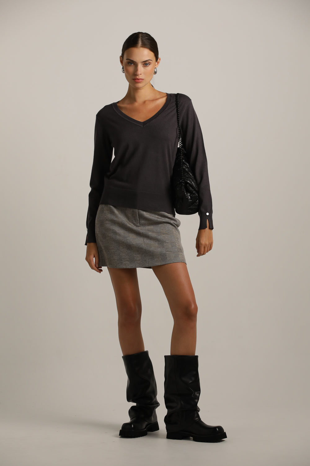 Classic Knit V-Neck Top