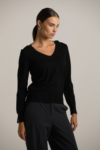 Classic Knit V-Neck Top