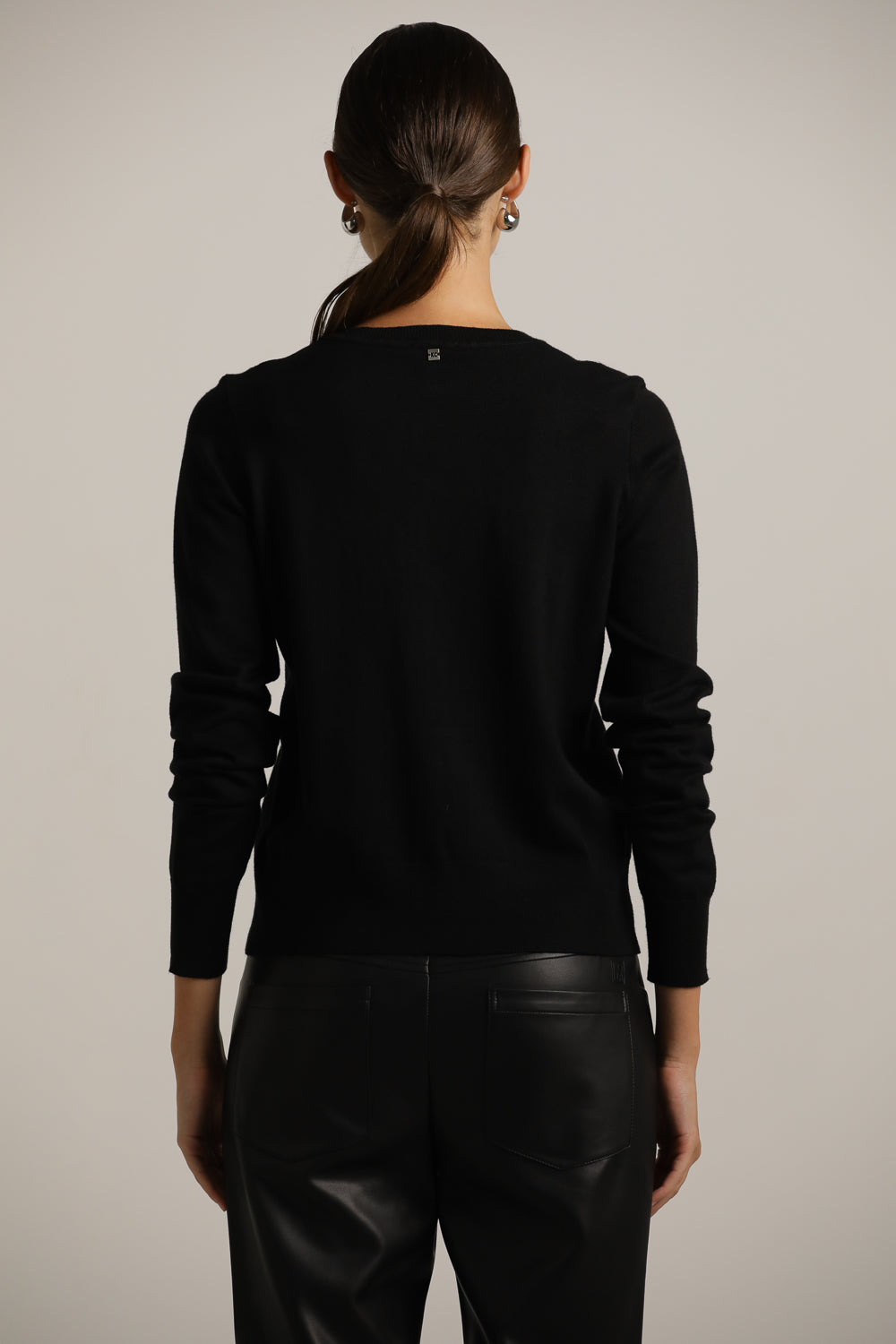 Classic Knit Crew-Neck Cardigan