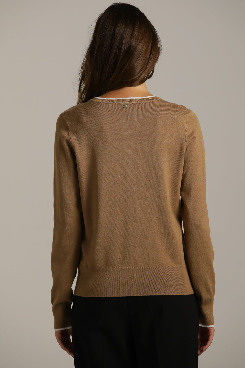Classic Knit Crew-Neck Cardigan