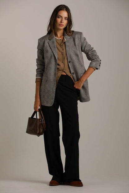 Classic Knit Crew-Neck Cardigan