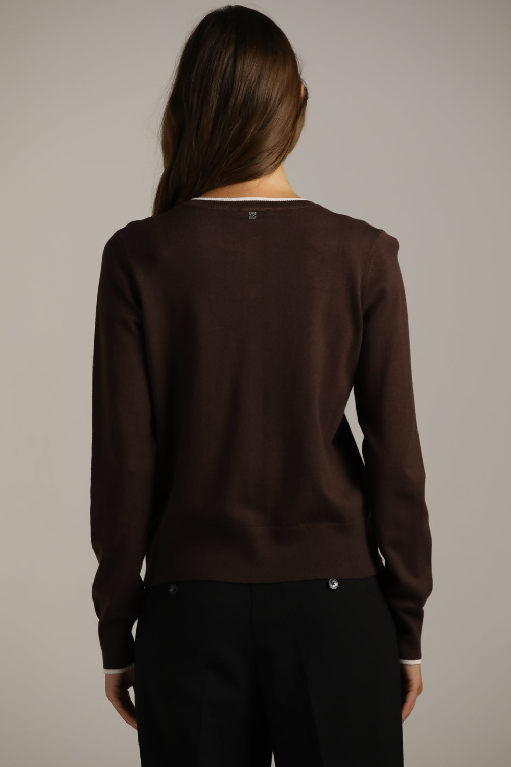 Classic Knit Crew-Neck Cardigan