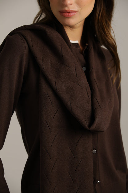 Knitted Scarf With Subtle Pattern