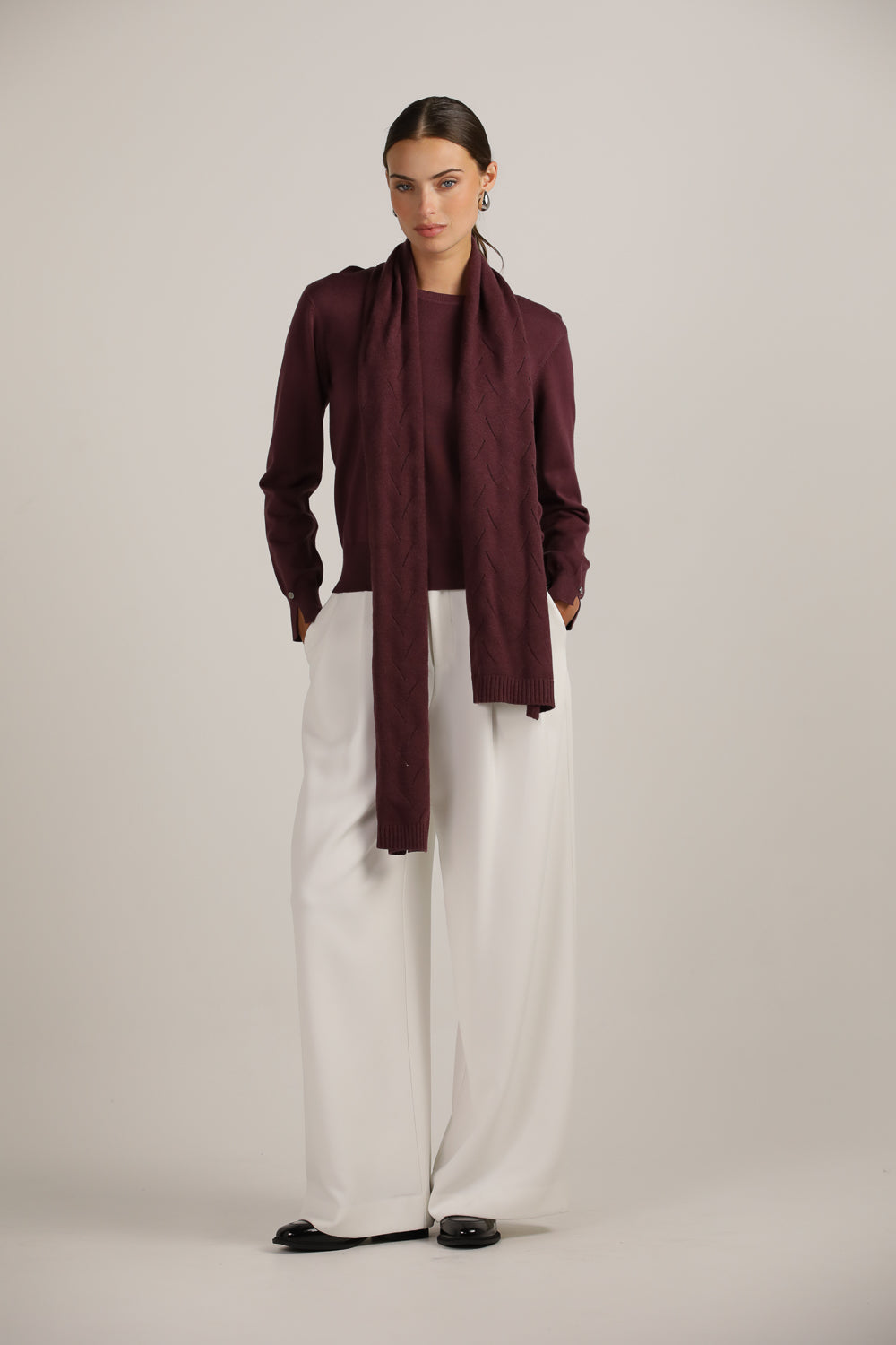 Knitted Scarf With Subtle Pattern