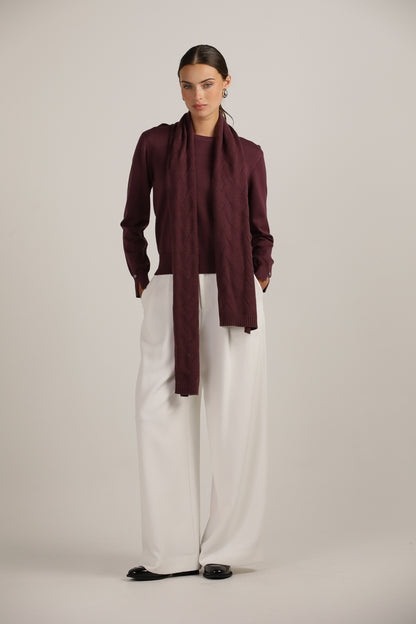 Knitted Scarf With Subtle Pattern
