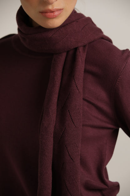 Knitted Scarf With Subtle Pattern