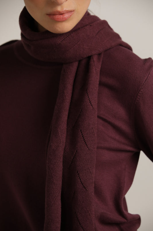 Knitted Scarf With Subtle Pattern