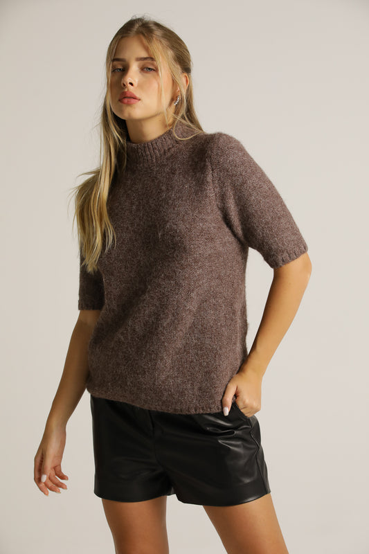Tailored Shorts In Faux Leather