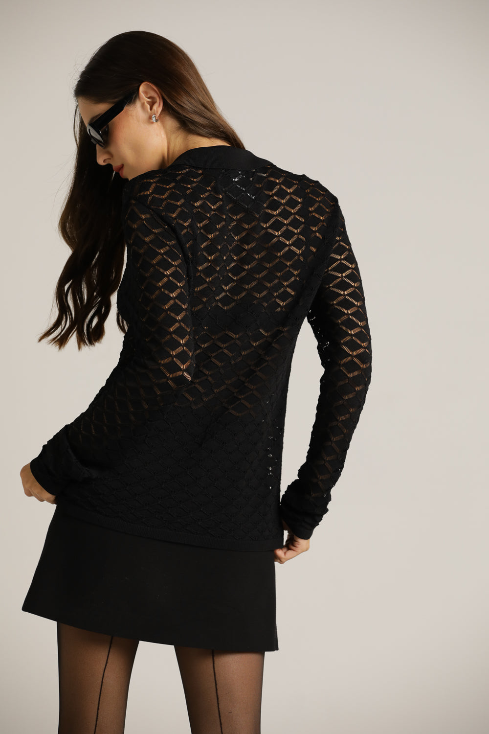 Semi-Sheer Knit Cardigan