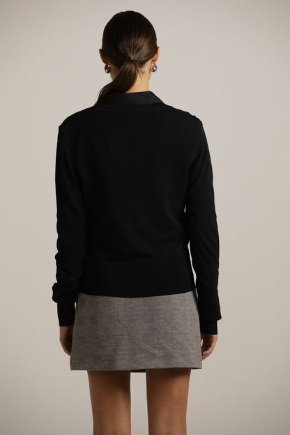 Semi-Sheer Fine Knit Cardigan