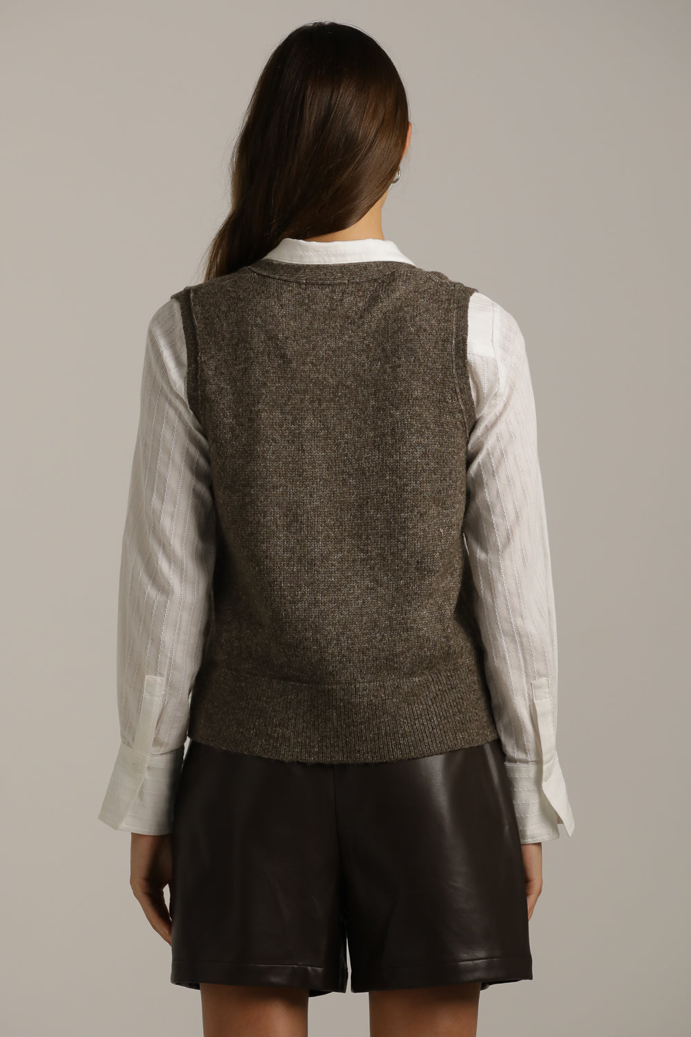 Knitted Vest With Buttons