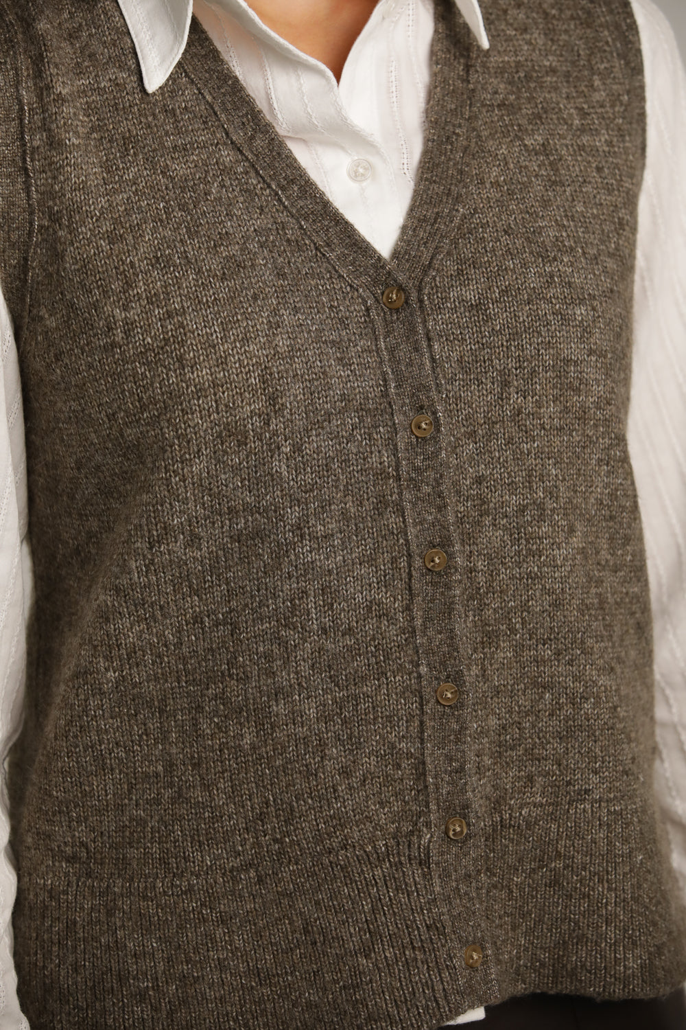 Knitted Vest With Buttons