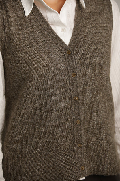 Knitted Vest With Buttons