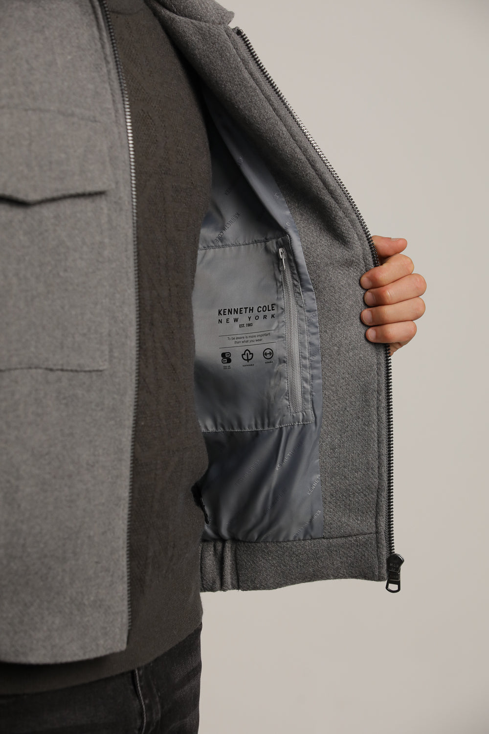 Bomber Jacket In Wool-Like Look