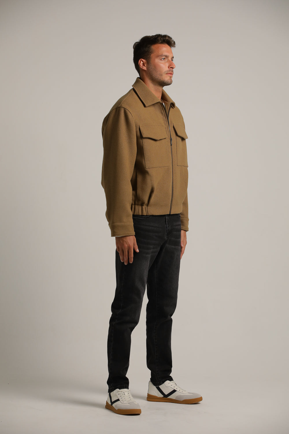 Bomber Jacket In Woven Embossed