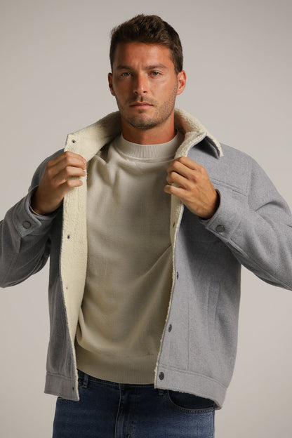 Faux Fur Trucker Jacket