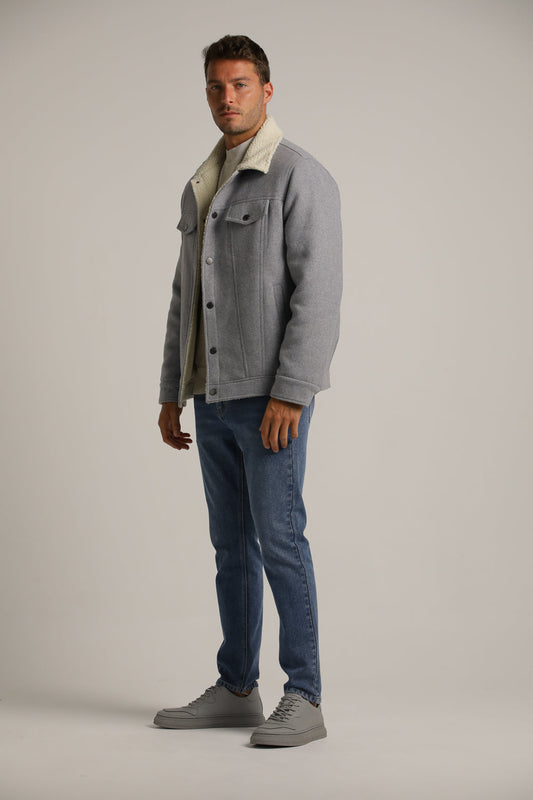 Faux Fur Trucker Jacket