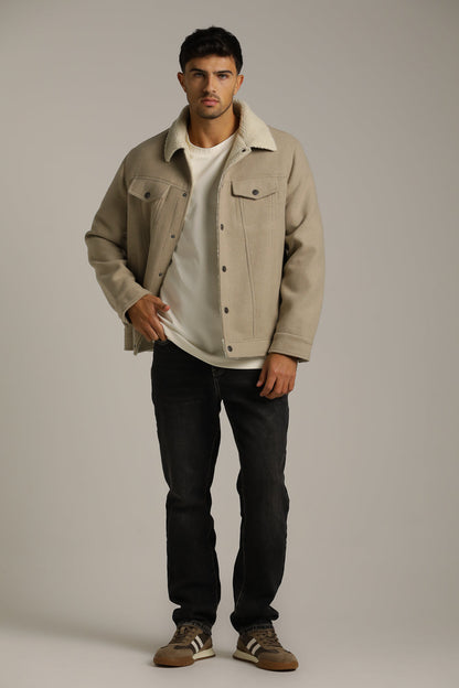 Trucker Jacket With Vegan Fur Lining