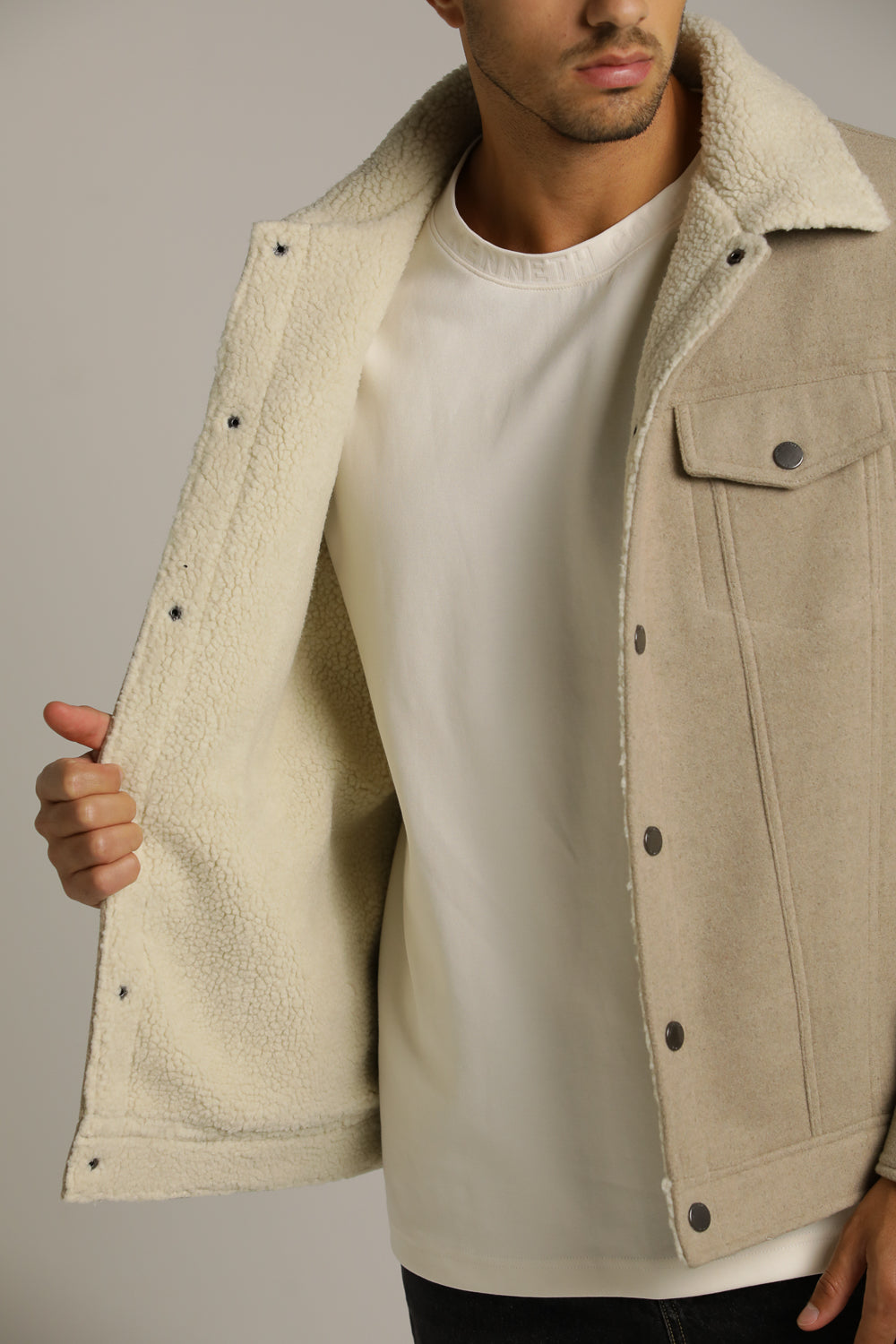 Trucker Jacket With Vegan Fur Lining