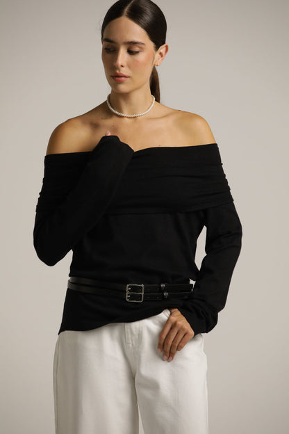 Off-The-Shoulder Knit