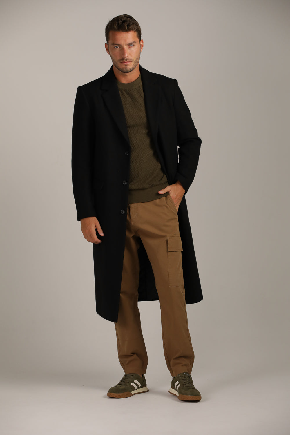 Long Classic Wool-Like Coat