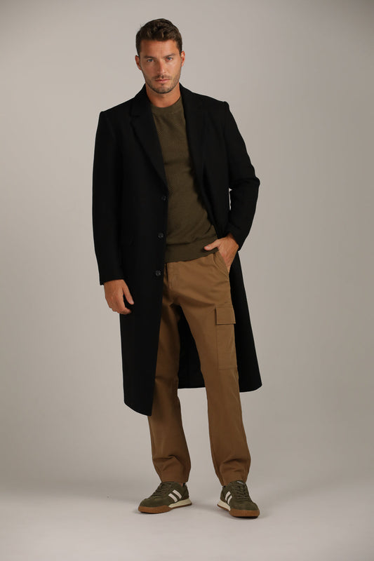 Long Classic Wool-Like Coat